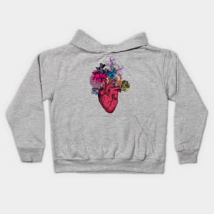 Hearts And Flowers Kids Hoodie